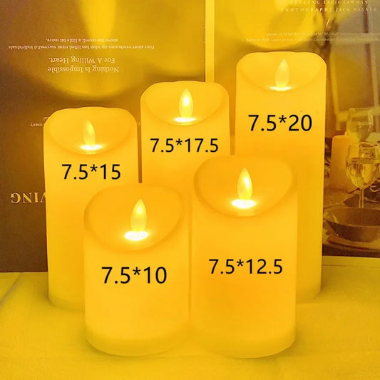 Velas LED sin llama con efecto parpadeante